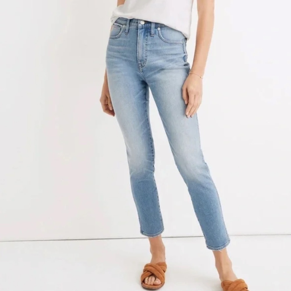 Madewell 10" High-Rise Skinny Crop Jeans Horne Wash Ankle Medium Size 29
